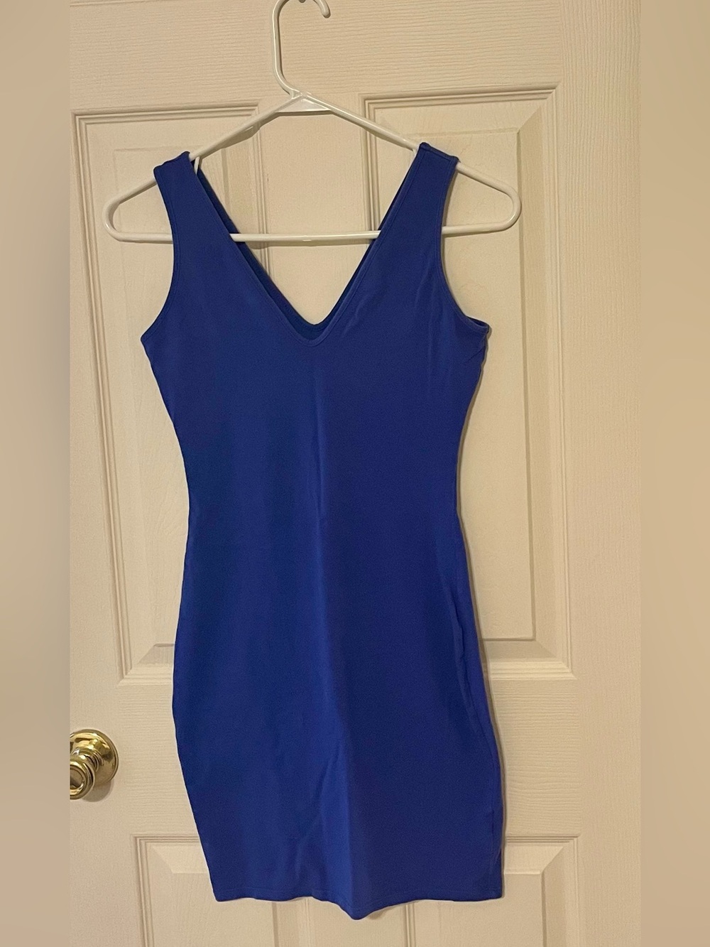 wild fable Royal Blue V‑Neck Bodycon Mini Dress